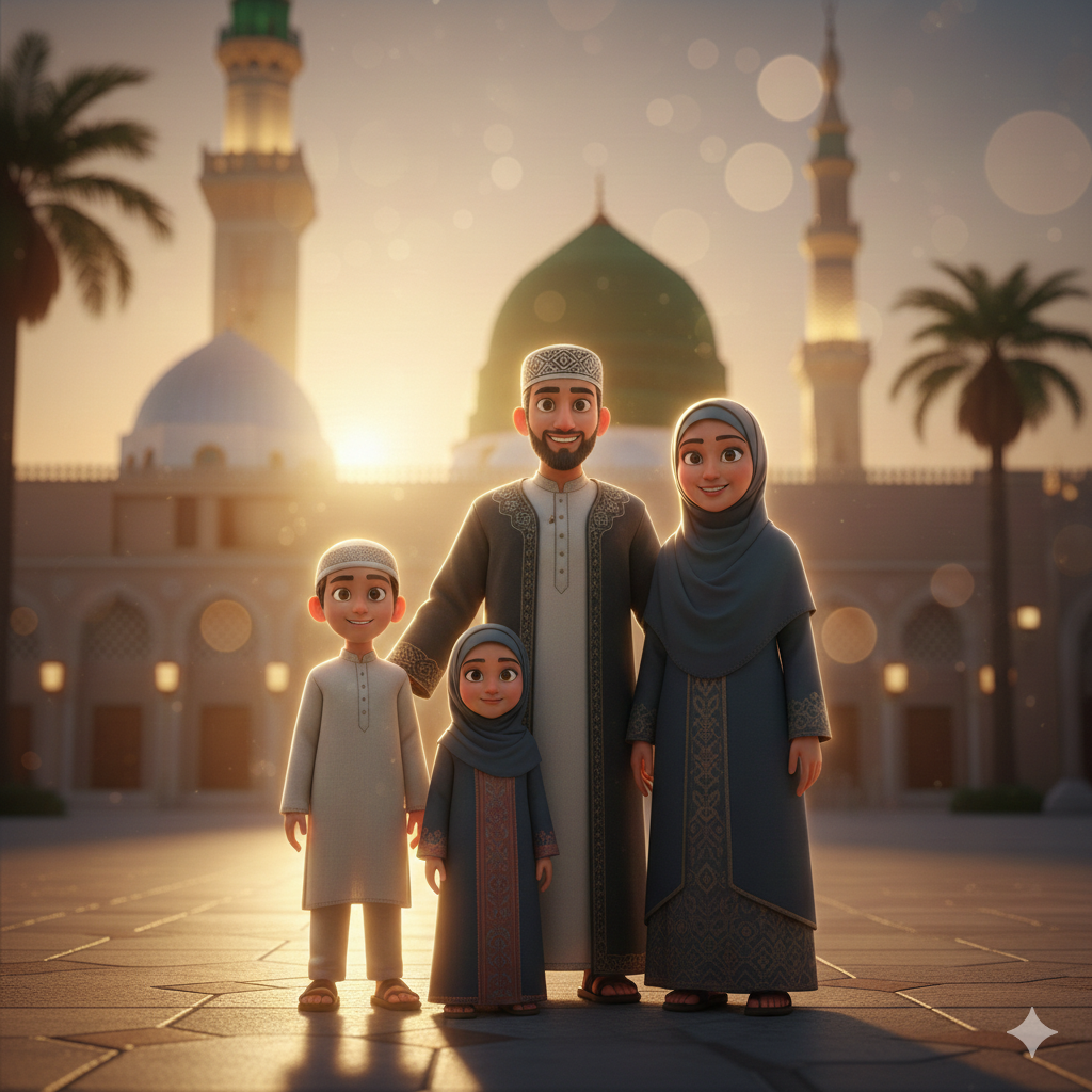 Family in Medina