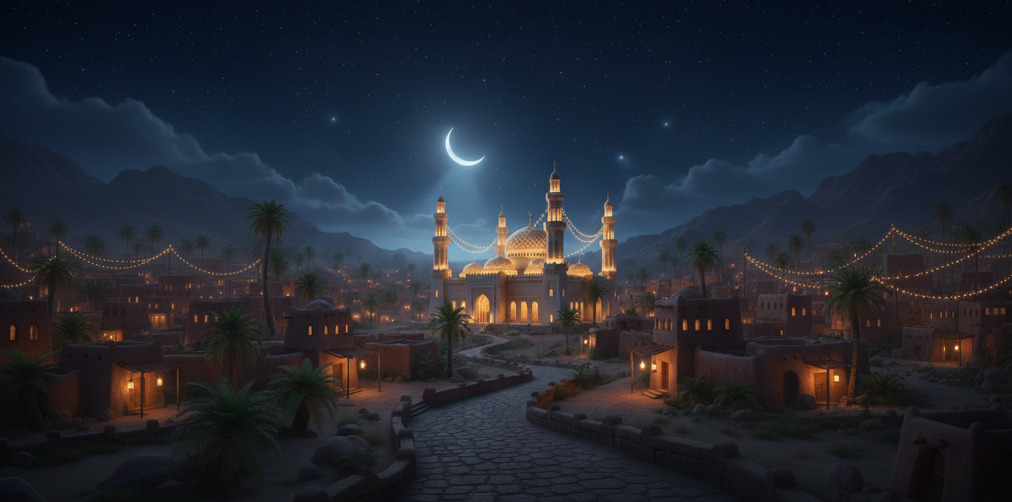 Mosque at night